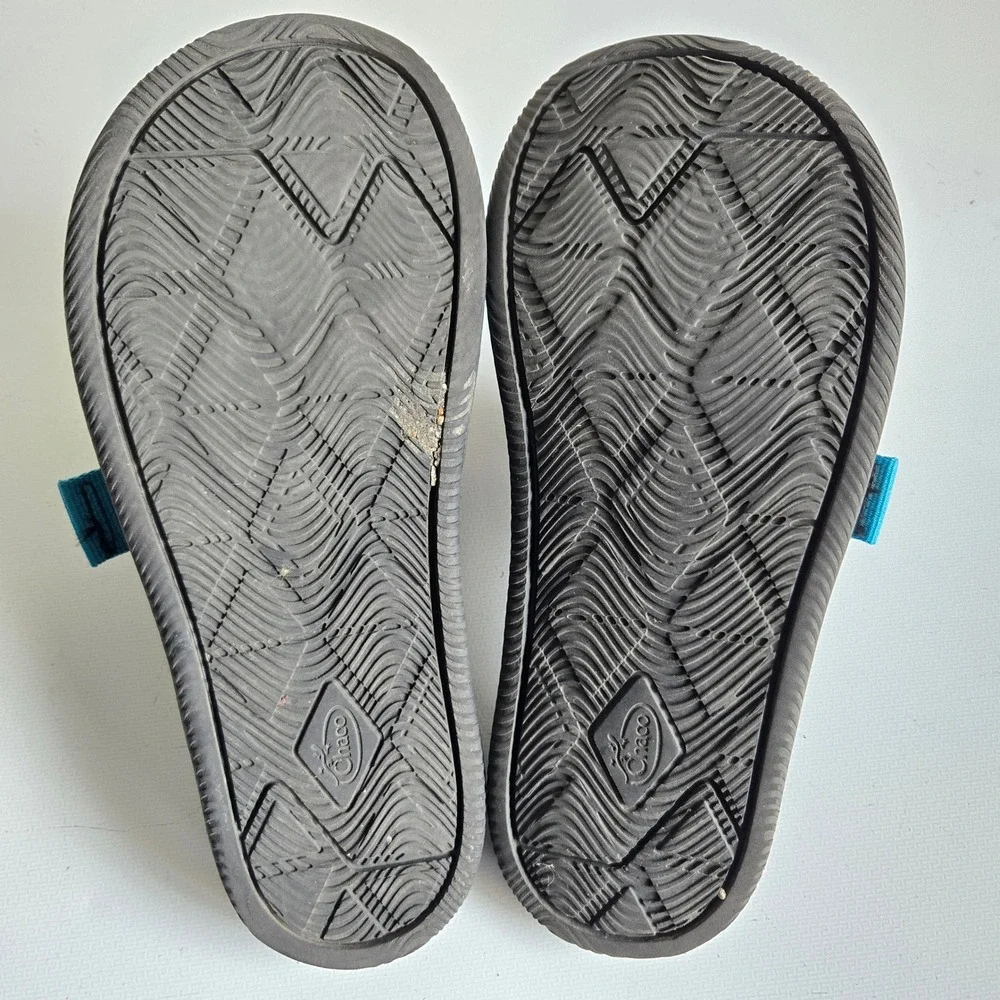 Chaco Chillos Slide Sandals Womens 7 Black Multi Color Adjustable Straps Strappy